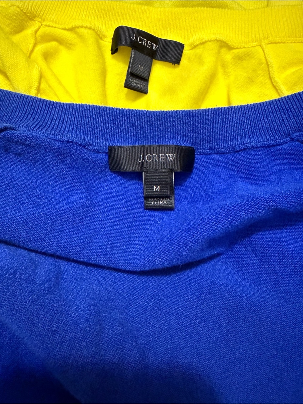 J. Crew Women’s Crewneck Cardigans in Royal Blue and Bright Yellow (2 Pack) - Picture 2 of 5